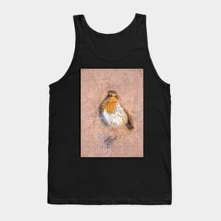 Vintage robin print Tank Top